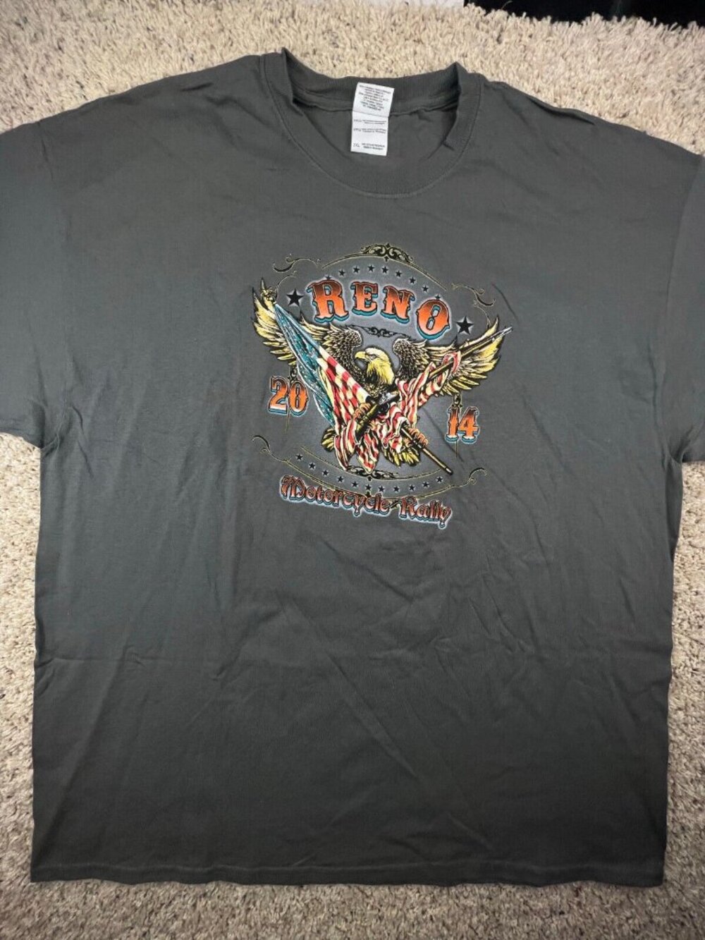 Reno Nevada Bike Show Rally T Shirt 2014 Motorcycle Biker Tee Mens 2XL